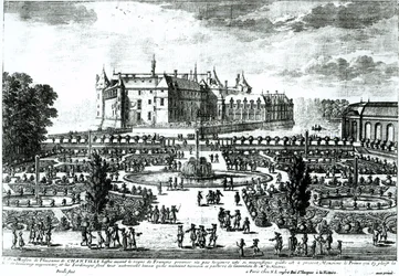 Het kasteel van Chantilly en de tuinen ontworpen door Andre le Notre